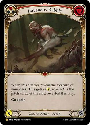 [] Ravenous Rabble (Red) (ANQ029) (#ANQ029) - Gold - FAB Compendium of Rathe - Antiquity Pack