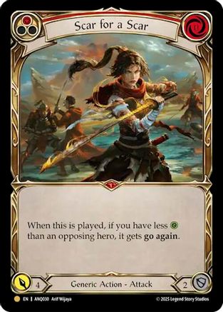 [] Scar For A Scar (Red) (ANQ030) (#ANQ030) - Gold - FAB Compendium of Rathe - Antiquity Pack