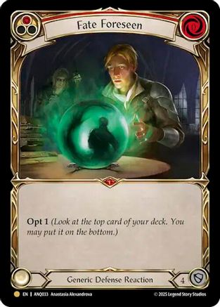 [] Fate Foreseen (Red) (ANQ033) (#ANQ033) - Gold - FAB Compendium of Rathe - Antiquity Pack
