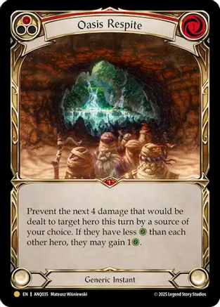 [] Oasis Respite (Red) (ANQ035) (#ANQ035) - Gold - FAB Compendium of Rathe - Antiquity Pack