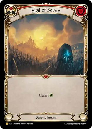 [] Sigil Of Solace (Red) (ANQ036) (#ANQ036) - Gold - FAB Compendium of Rathe - Antiquity Pack