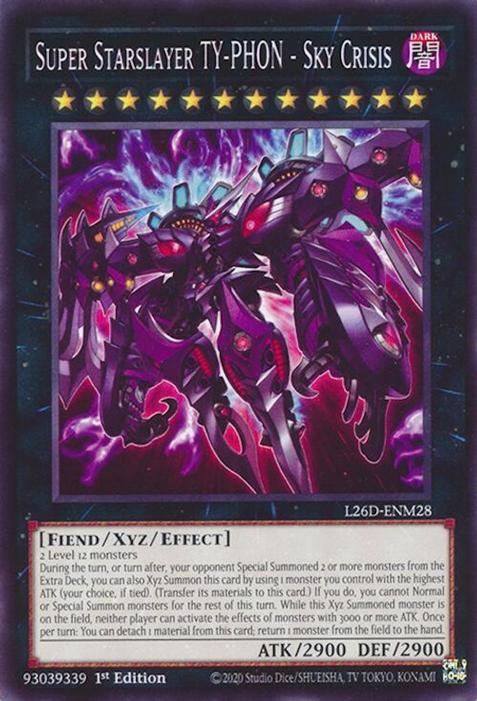 Super Starslayer TY-PHON - Sky Crisis - (L26D-ENM28) - Common / Short Print 1st Edition
