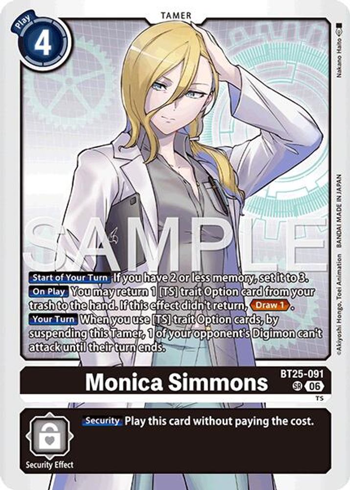 Monica Simmons (BT25-091) Super Rare - Digimon Dual Revolution