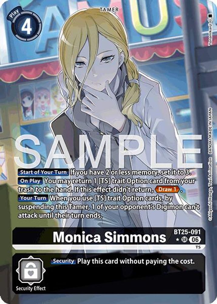 [ALTERNATE ART] Monica Simmons (Alternate Art) (BT25-091) - Digimon Dual Revolution