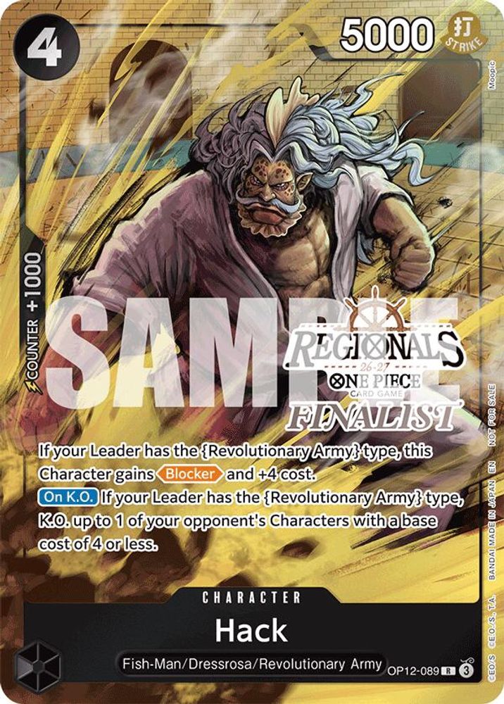 Hack - OP12-089 - One Piece Regionals Finalist Card Set 26-27 Promo