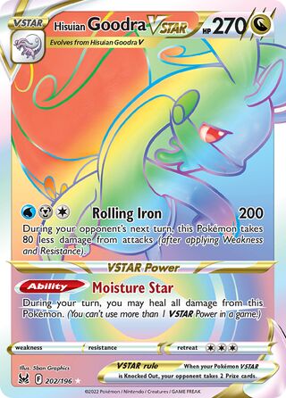 HYPER RARE Hisuian Goodra Vstar - 202/196 - Lost Origin