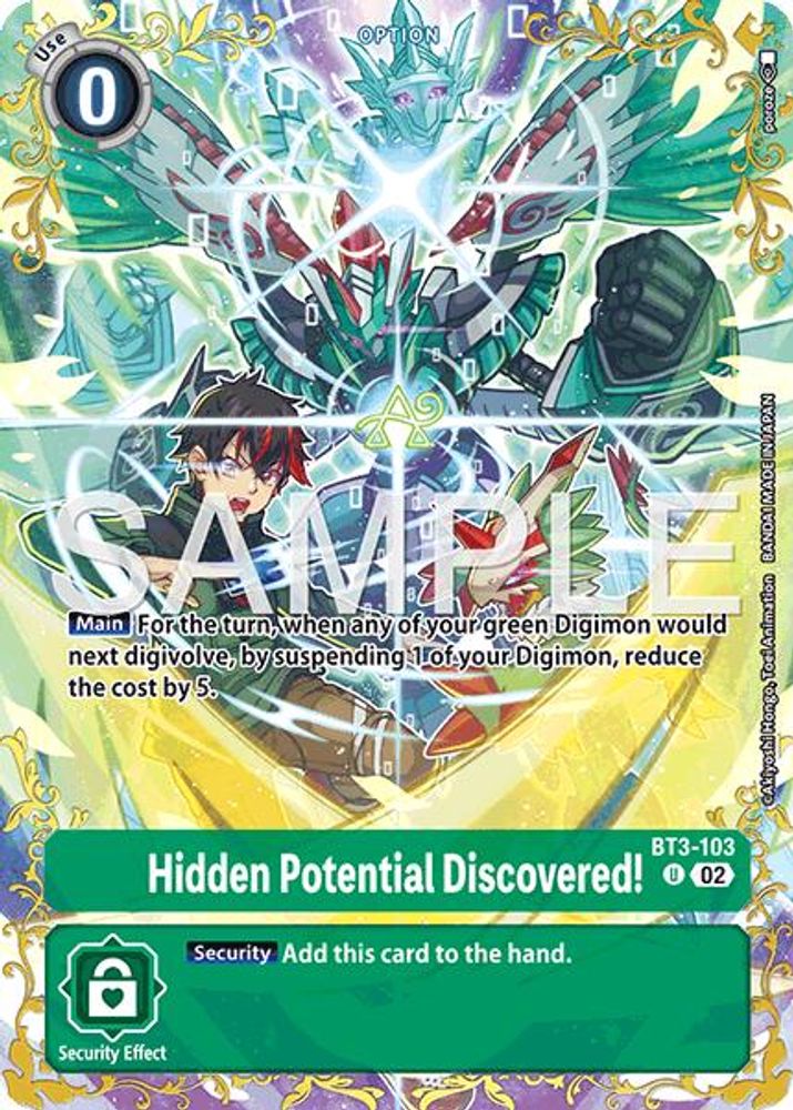 Hidden Potential Discovered! - BT3-103 RARE PULL - Digimon Dual Revolution