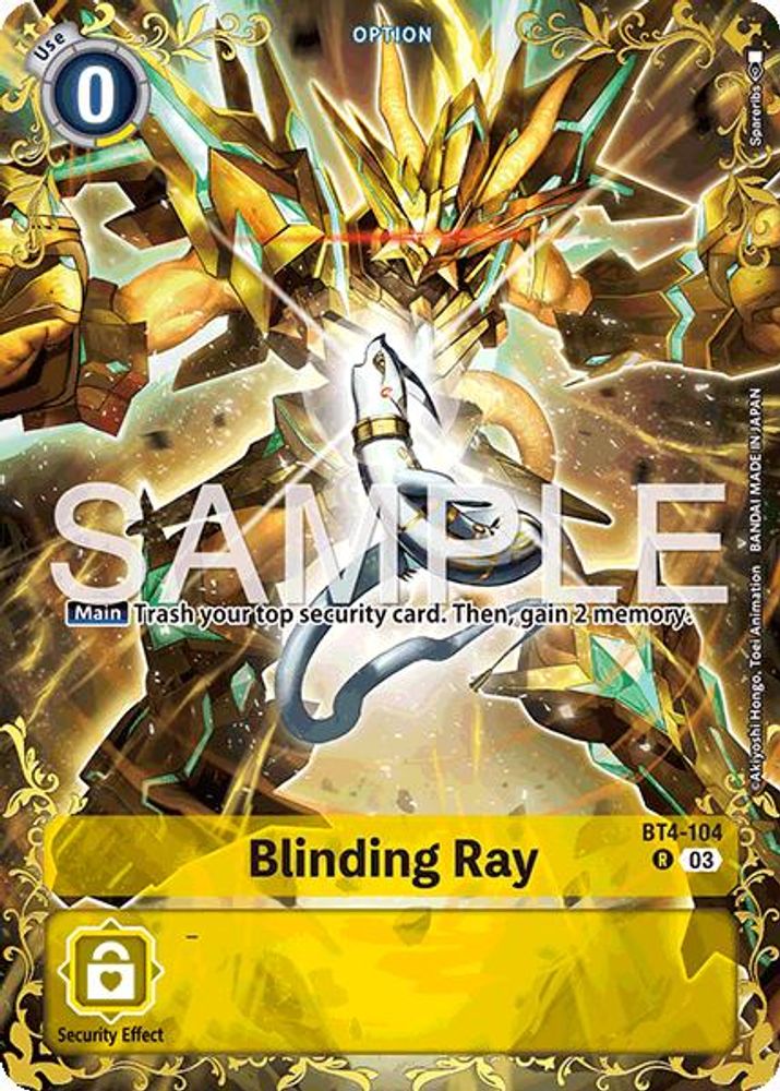 Blinding Ray - BT4-104 RARE PULL (BT4-104) - Digimon Dual Revolution