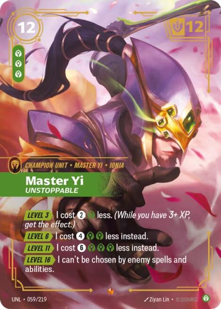 Master Yi - Unstoppable (059/219) Epic - Riftbound Unleashed