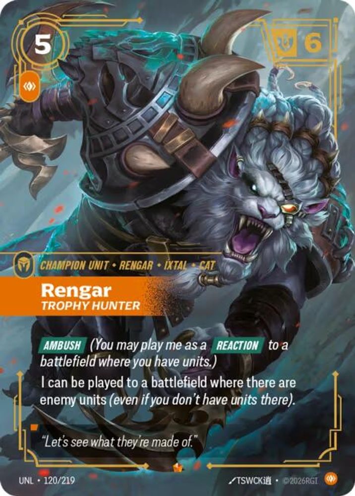 Rengar - Trophy Hunter (120/219) Epic - Riftbound Unleashed