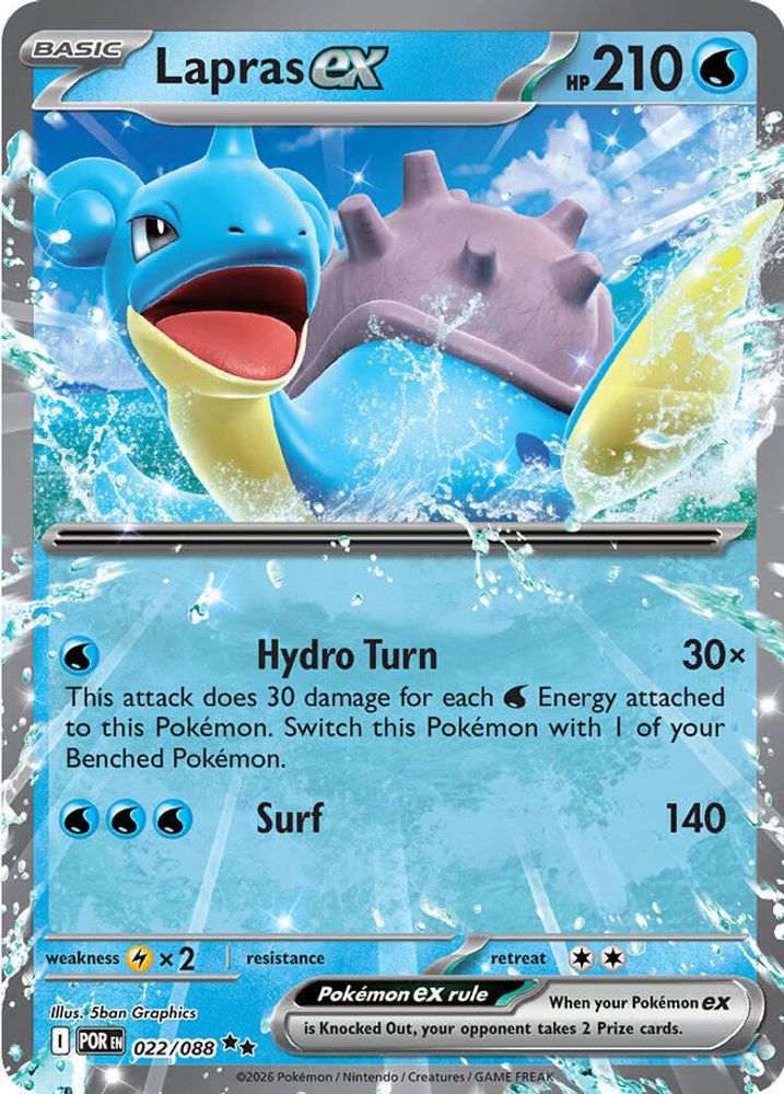 Lapras ex - [  022/088 ] - Double Rare - Pokemon ME03 Perfect Order