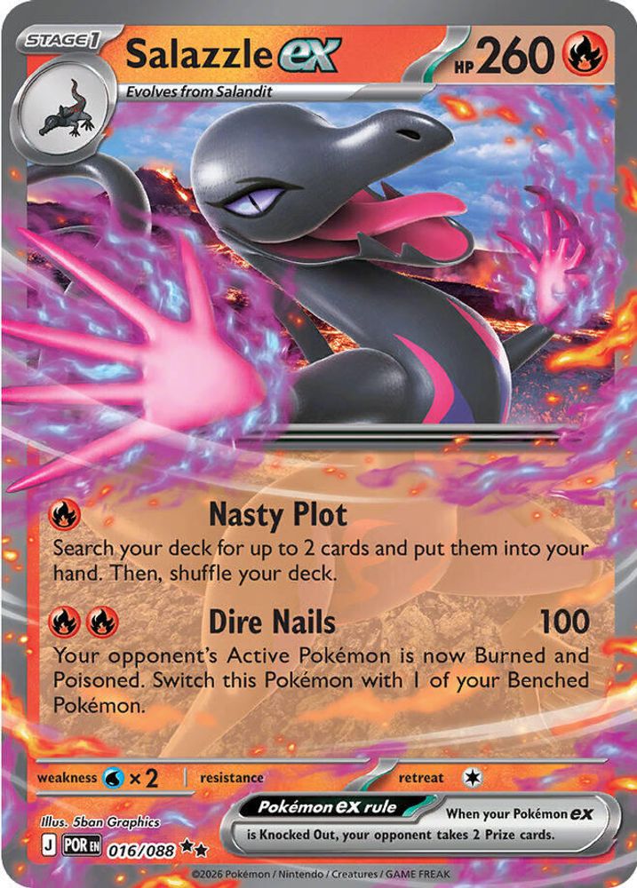 Salazzle ex - [  016/088 ] - Double Rare - Pokemon ME03 Perfect Order