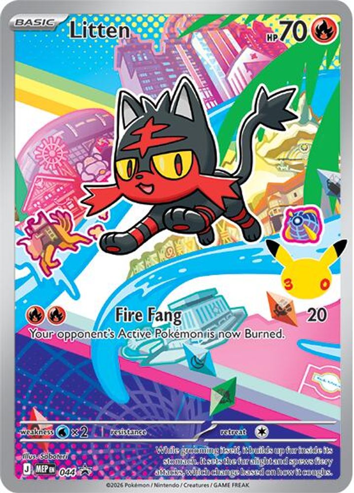 Litten - [  044 ] - Promo - Pokemon ME Mega Evolution Promo