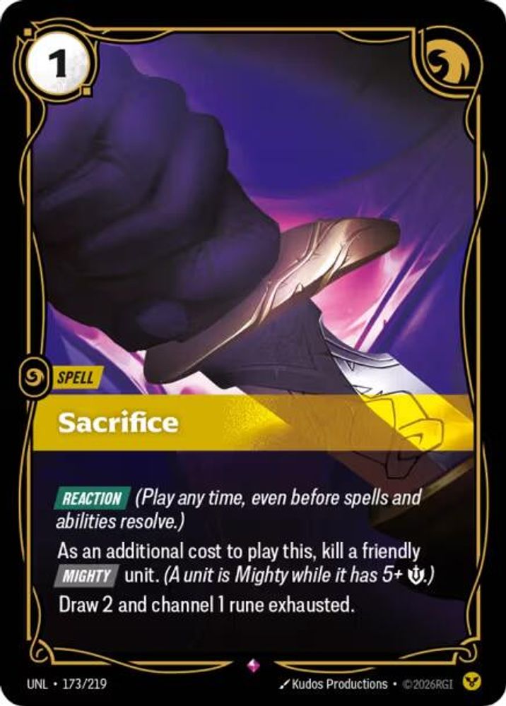 Sacrifice (173/219) Rare - Riftbound Unleashed
