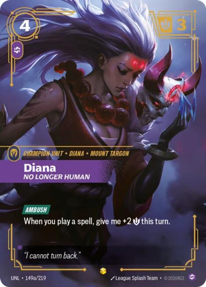 Diana - No Longer Human (Alternate Art) (149a/219) - Riftbound Unleashed