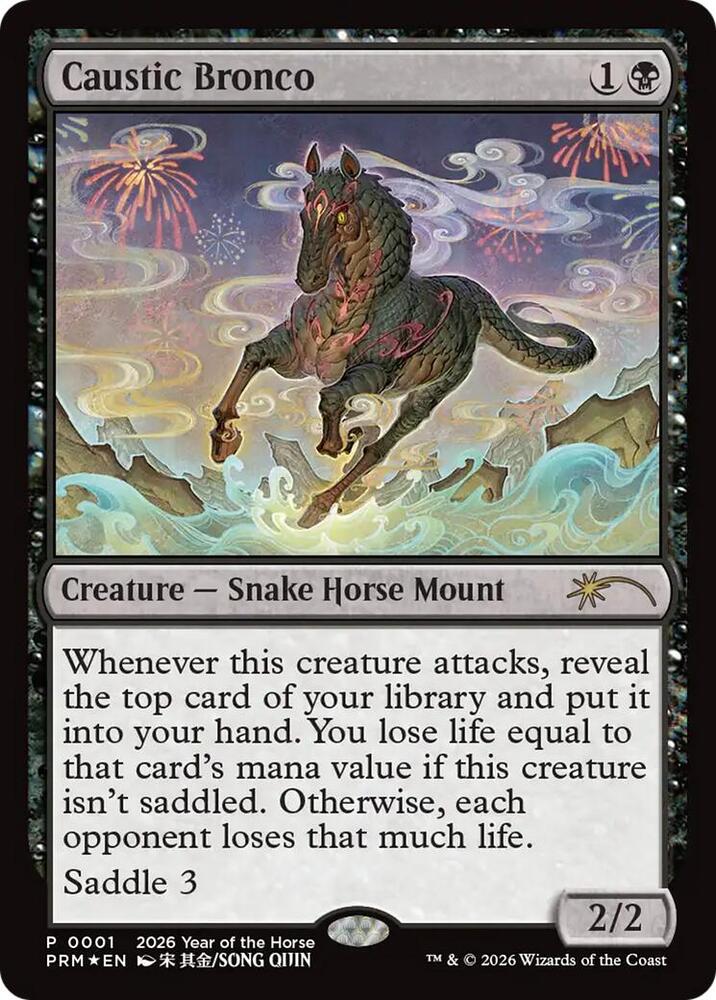 Caustic Bronco (Year of the Horse 2026) #001 PROMO SSP -  Standard Showdown MTG Promos
