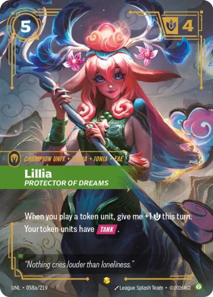 Lillia - Protector of Dreams (Alternate Art) (058a/219) - Riftbound Unleashed