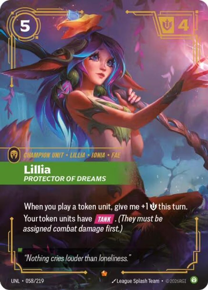Lillia - Protector of Dreams (058/219) Epic - Riftbound Unleashed