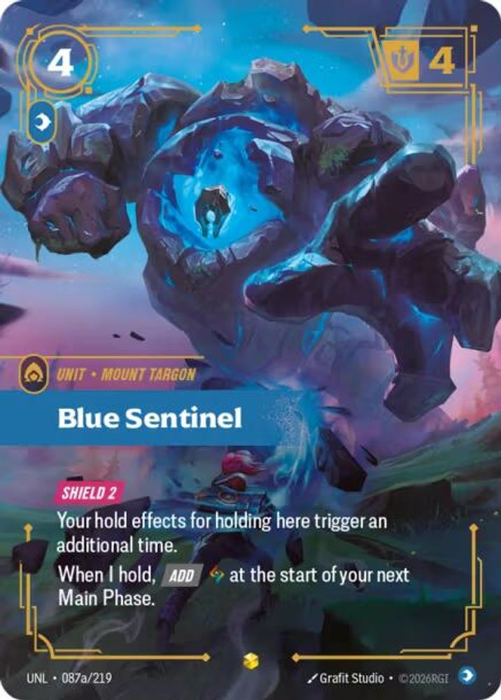 Blue Sentinel (Alternate Art) (087a/219) - Riftbound Unleashed