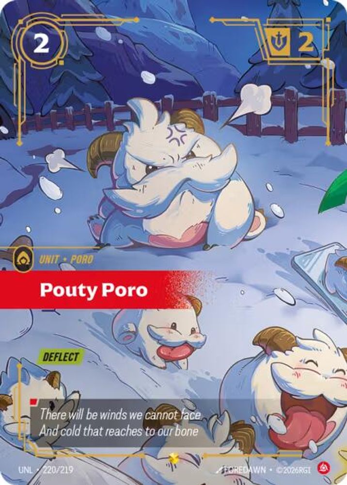 Pouty Poro (Overnumbered) (220/219) - Riftbound Unleashed
