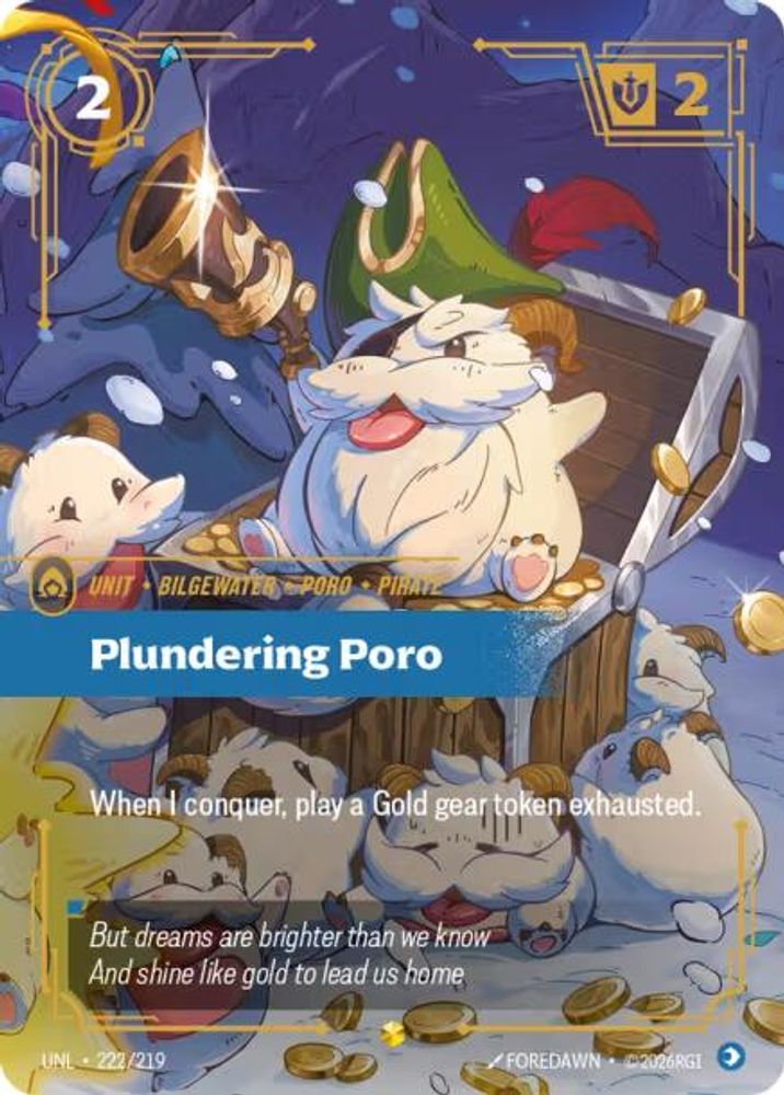 Plundering Poro (Overnumbered) (222/219) - Riftbound Unleashed