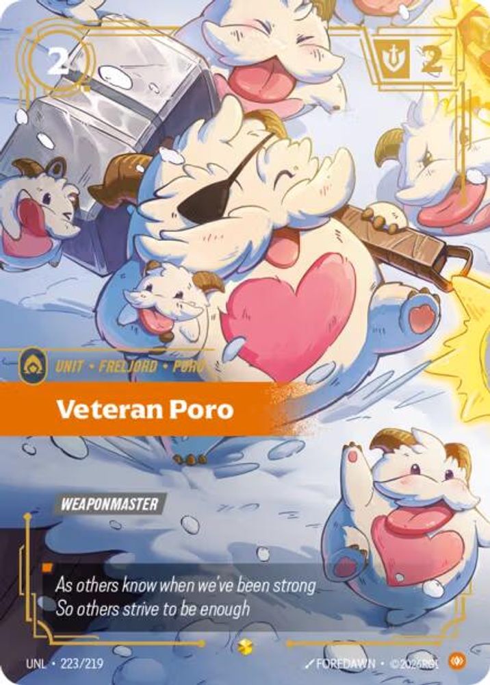Veteran Poro (Overnumbered) (223/219) - Riftbound Unleashed