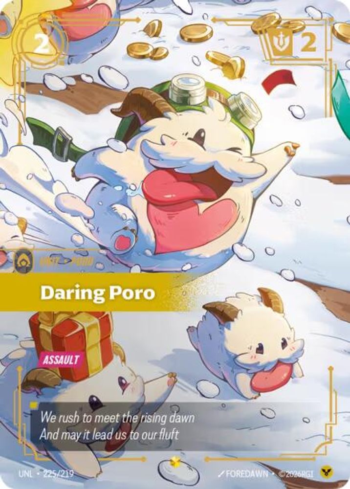 Daring Poro (Overnumbered) (225/219) - Riftbound Unleashed