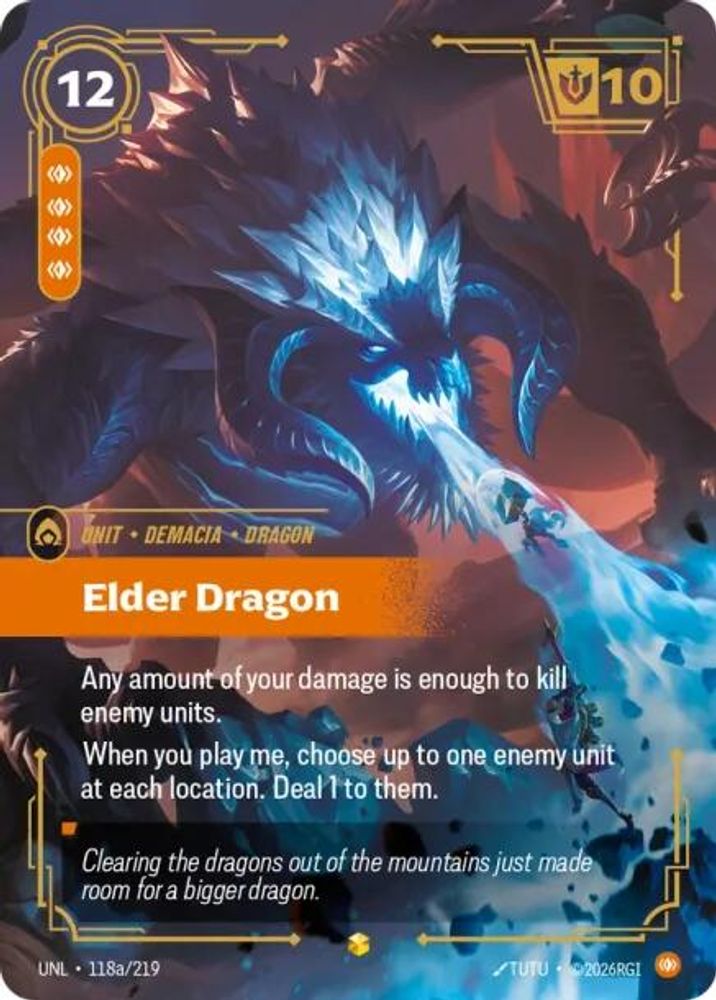 Elder Dragon (Alternate Art) (118a/219) - Riftbound Unleashed