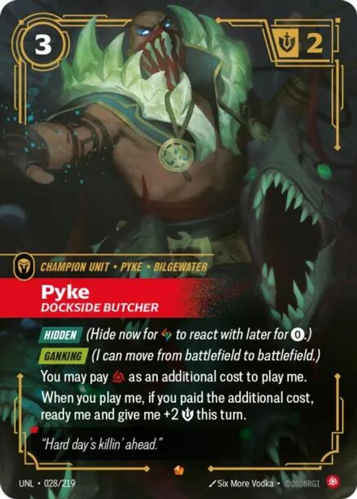 Pyke - Dockside Butcher (028/219) Epic - Riftbound Unleashed