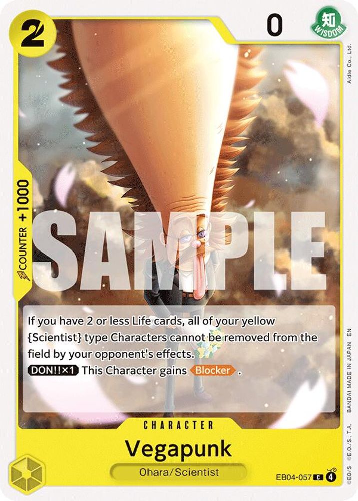 PLAYSET (4) 4x Vegapunk (EB04-057) Common - One Piece Adventure on Kami's Island