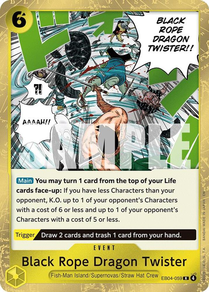 Black Rope Dragon Twister (EB04-059) Rare - One Piece Adventure on Kami's Island