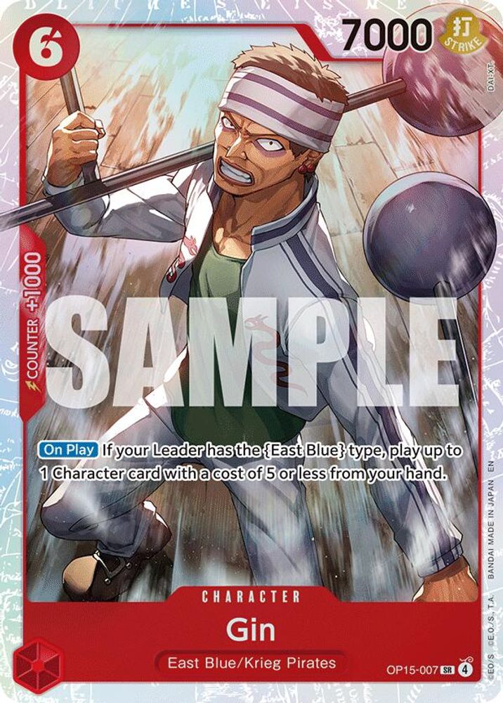 Gin (OP15-007) Super Rare - One Piece Adventure on Kami's Island