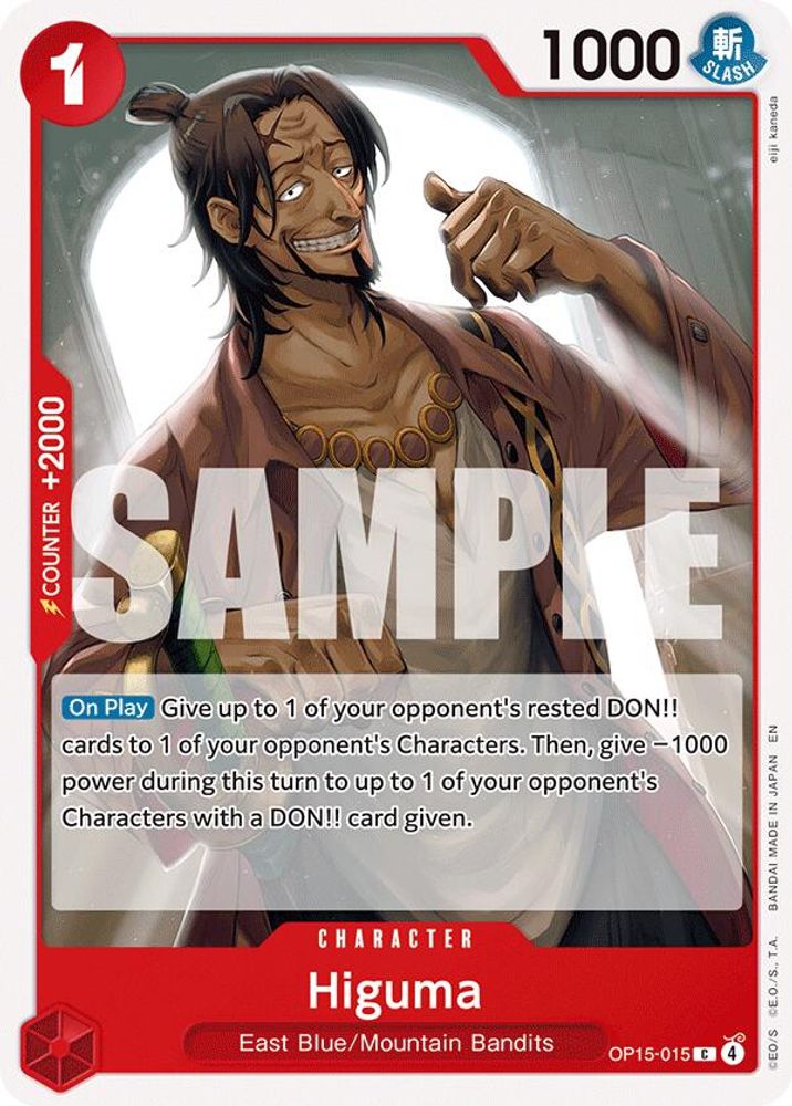 PLAYSET (4) 4x Higuma (OP15-015) Common - One Piece Adventure on Kami's Island