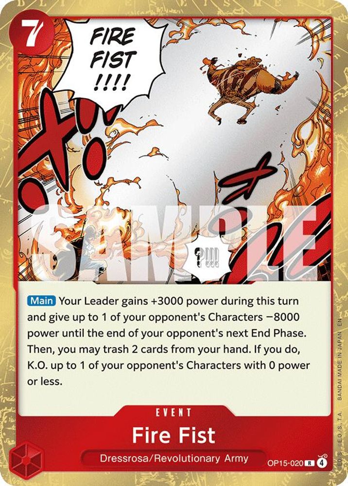 Fire Fist (OP15-020) Rare - One Piece Adventure on Kami's Island