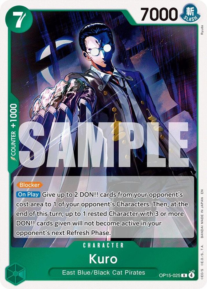 Kuro (OP15-025) Rare - One Piece Adventure on Kami's Island