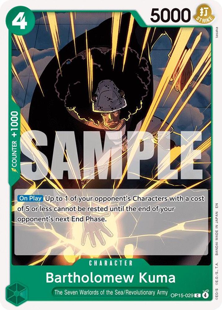 PLAYSET (4) 4x Bartholomew Kuma (OP15-029) (OP15-029) Common - One Piece Adventure on Kami's Island