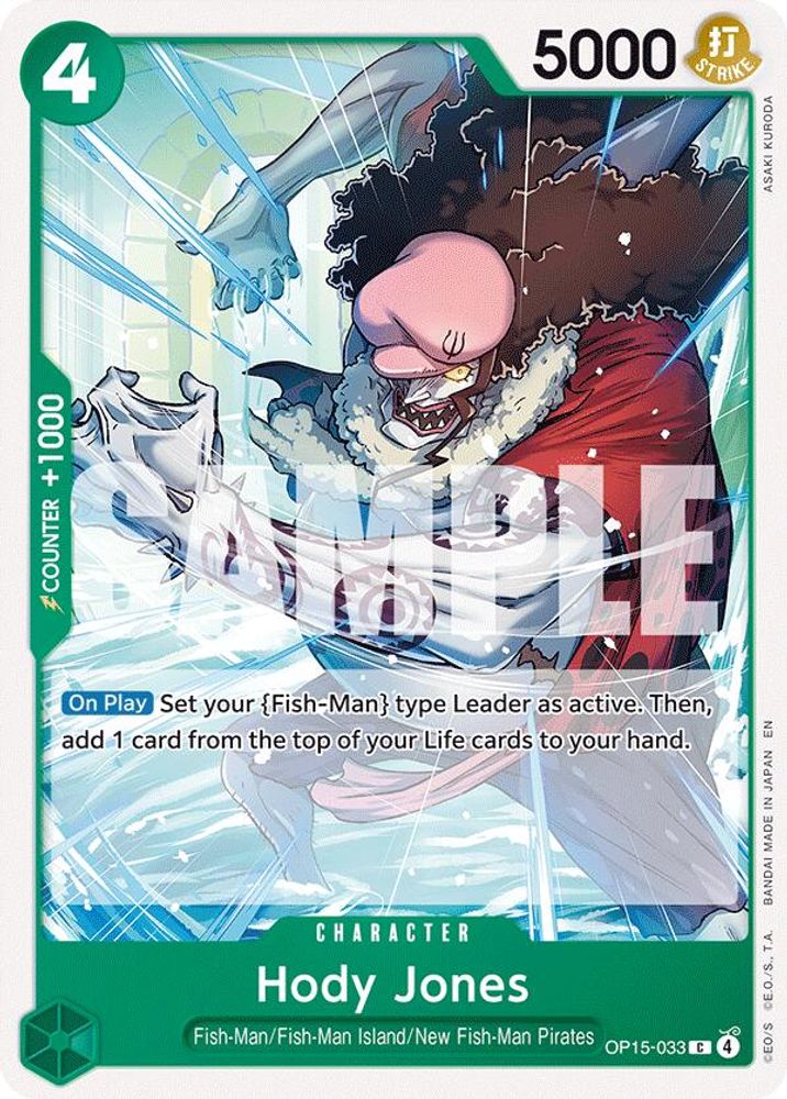 PLAYSET (4) 4x Hody Jones (OP15-033) Common - One Piece Adventure on Kami's Island