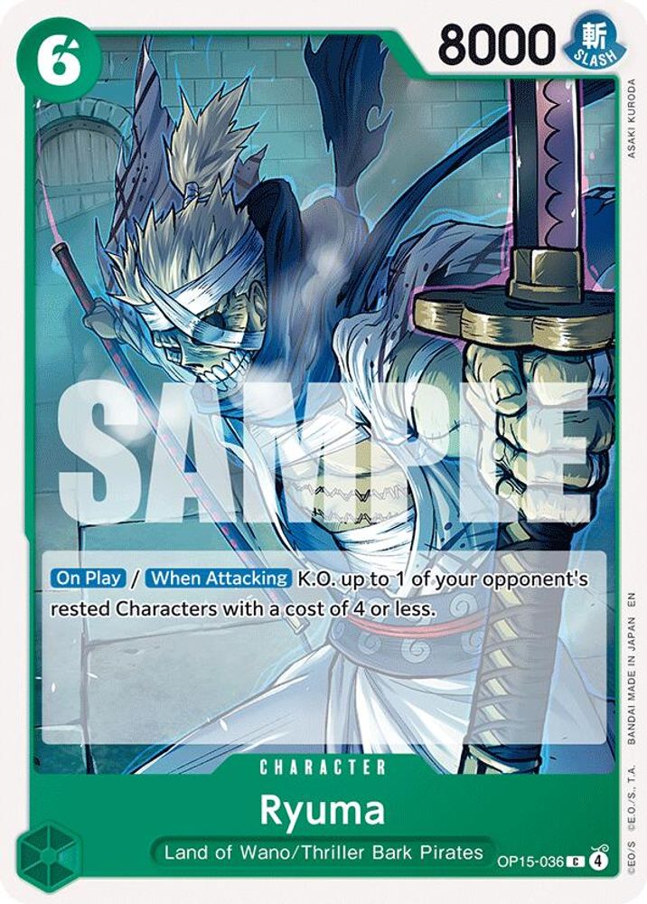 PLAYSET (4) 4x Ryuma (OP15-036) Common - One Piece Adventure on Kami's Island