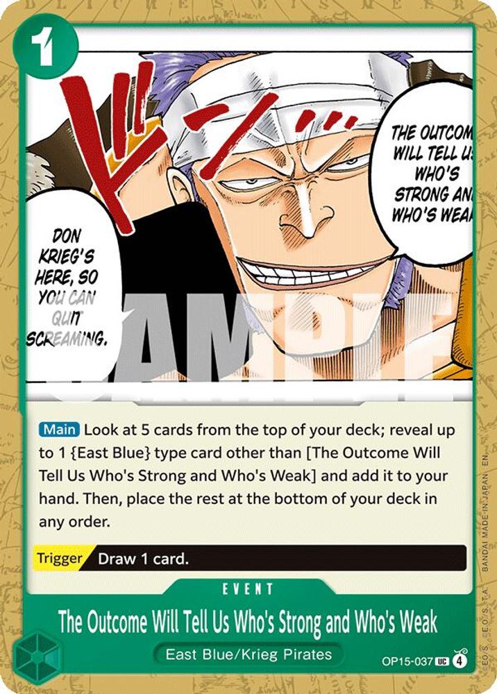 PLAYSET (4) 4x The Outcome Will Tell Us Who's Strong and Who's Weak (OP15-037) Uncommon - One Piece Adventure on Kami's Island