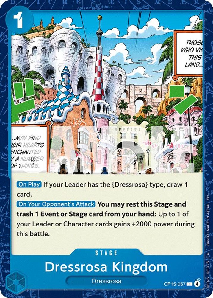 PLAYSET (4) 4x Dressrosa Kingdom (OP15-057) Common - One Piece Adventure on Kami's Island