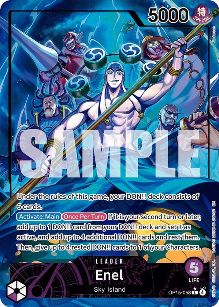 [ALTERNATE ART] Enel (058) (OP15-058) L - One Piece Adventure on Kami's Island