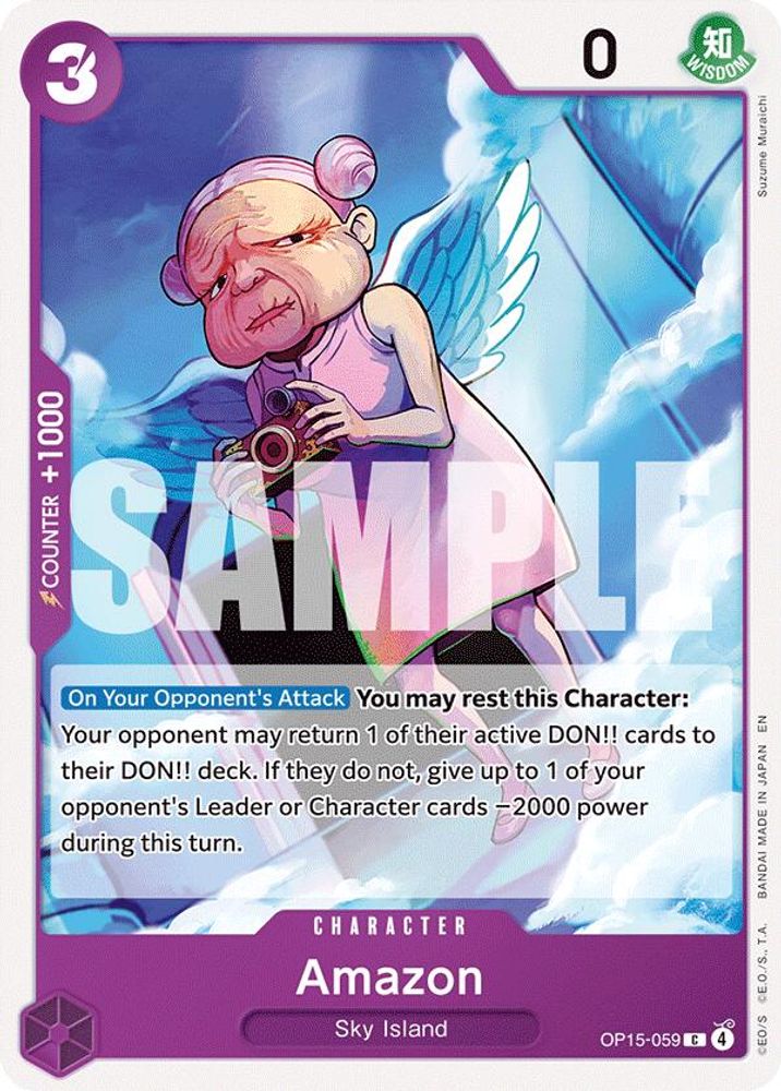 PLAYSET (4) 4x Amazon (OP15-059) Common - One Piece Adventure on Kami's Island