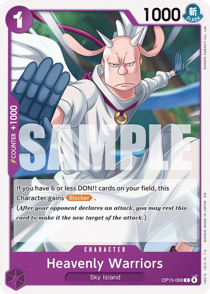 PLAYSET (4) 4x Heavenly Warriors (OP15-068) Common - One Piece Adventure on Kami's Island