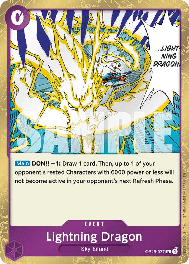 Lightning Dragon (OP15-077) Rare - One Piece Adventure on Kami's Island