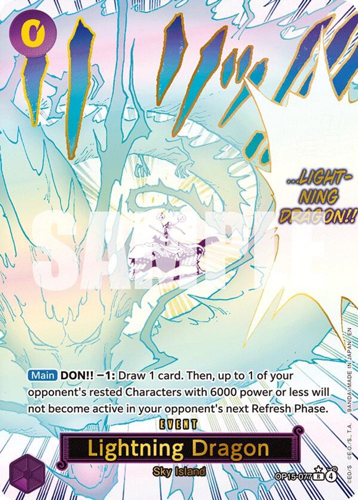 [ALTERNATE ART] Lightning Dragon (OP15-077) R - One Piece Adventure on Kami's Island