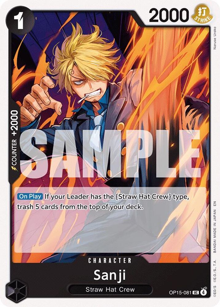 PLAYSET (4) 4x Sanji (OP15-081) (OP15-081) Uncommon - One Piece Adventure on Kami's Island
