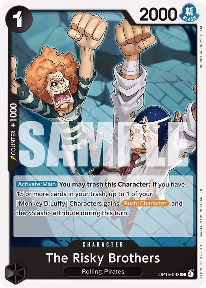 PLAYSET (4) 4x The Risky Brothers (OP15-093) Common - One Piece Adventure on Kami's Island