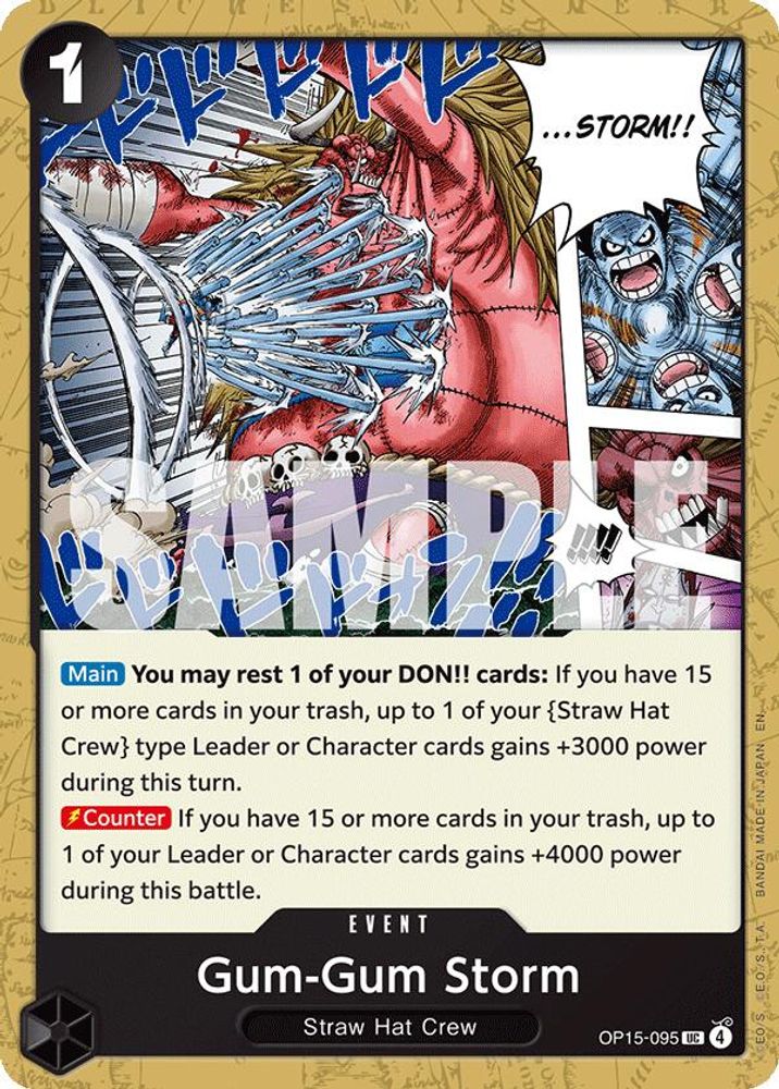 PLAYSET (4) 4x Gum-Gum Storm (OP15-095) Uncommon - One Piece Adventure on Kami's Island