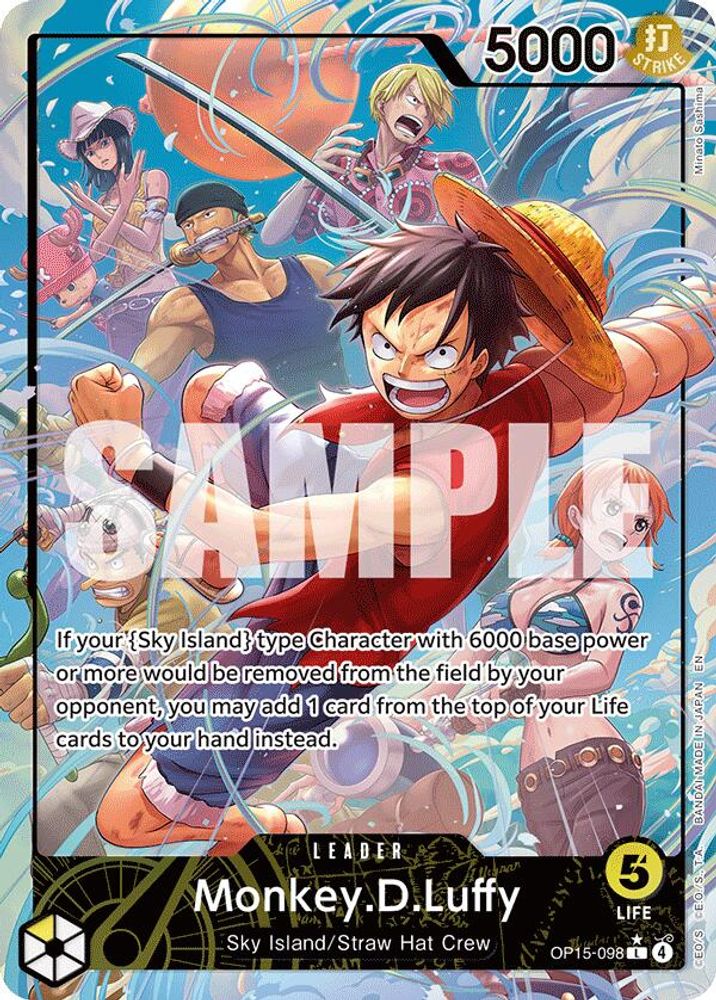 [ALTERNATE ART] Monkey.D.Luffy (098) (OP15-098) L - One Piece Adventure on Kami's Island