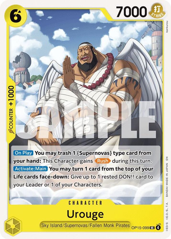 PLAYSET (4) 4x Urouge (OP15-099) Uncommon - One Piece Adventure on Kami's Island